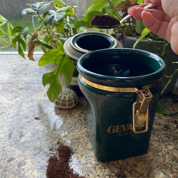 Kitchen Vintage Green Gevalia Kaffe Coffee Canister Poshmark